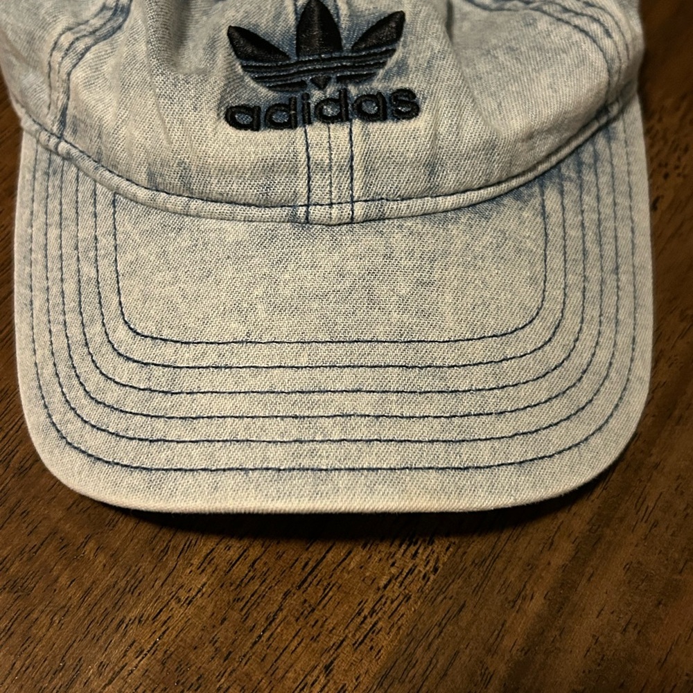 Adidas Washed Denim Cap with Black Logo - Picture 6 of 12